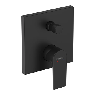Смеситель для ванны, со встроенной защитной комбинацией Hansgrohe Vernis Shape (цвет - чёрный матовый) 71469670