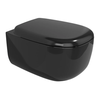 Унітаз підвісний Flaminia Bonola 54x38 із системою Goclean, Чорний глянсовий (BN118G) (BN118GNER)