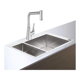 Кухонна мийка Hansgrohe Hansgrohe C71 C71-F655-04 Sink combi 755х500 зі змішувачем на 2 чаші 180/450, stainless steel (43210800)
