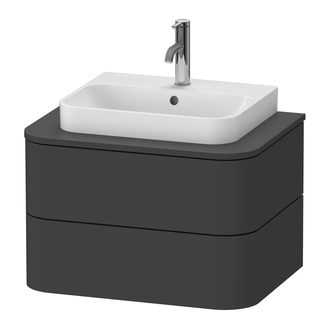 Тумбочка для подвесной консоли Duravit Happy D.2 Plus 65 х 48 см, графит суперматовый (HP496008080) фото 1 Aquada.com.ua