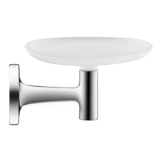 Мыльница подвесная Duravit Starck T, хром/матовое стекло (0099331000) фото 1 Aquada.com.ua