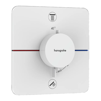 Термостат на 2 потребителя со встроенной защитной комбинацией EN 1717 Hansgrohe ShowerSelect Comfort Q (цвет - белый матовый) 15586700