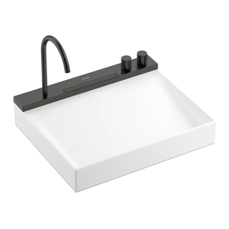 Раковина Hansgrohe Avalegra AquaUnit 58 х 47,5 х 10 см, без переливу, з функцією QuickClean+, із змішувачем, Brushed Black Chrome  22472340