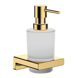 Дозатор для жидкого мыла Hansgrohe AddStoris, полированное золото/стекло матовое (41745990) фото 1 Aquada.com.ua