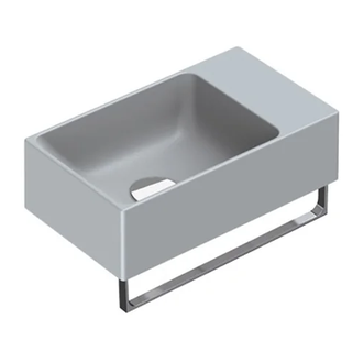 Маленькая (мини) раковина Catalano New Zero 40 х 23 см, satin cement/серый матовый (14023VECS) фото 1 Aquada.com.ua