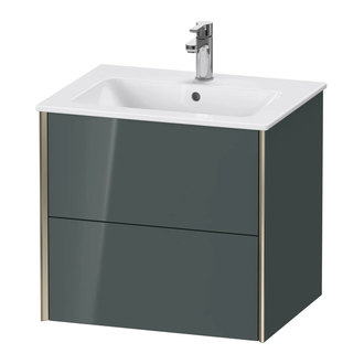 Тумба подвесная под раковину Duravit XViu 61 x 48 см, доломитово-серый глянцевый лак (XV41250B138) фото 1 Aquada.com.ua