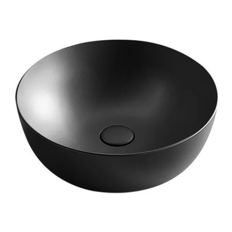 Nic-Design Умивальник на стільницю Nic Design Ovvio 38x14 см, чорний глянець (001446008)