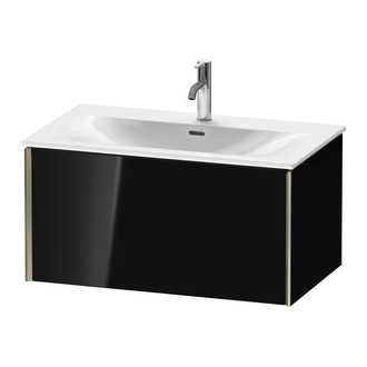 Тумба подвесная под раковину Duravit XViu 81 x 48 см, чёрный глянцевый (XV40340B140) фото 1 Aquada.com.ua