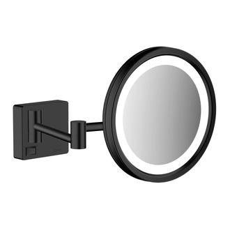 Зеркало косметическое с LED подсветкой Hansgrohe AddStoris, чёрный матовый (41790670) фото 1 Aquada.com.ua