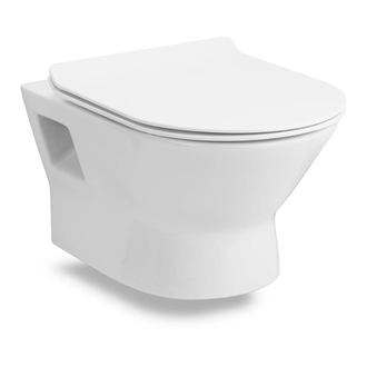 VOLLE FIESTA RIM унитаз подвесной без ободка, сиденье твердое SLIM slow-closing 51*36*40см (13-77-034) фото 1 Aquada.com.ua