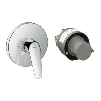 Смеситель для душа в комплекте со скрытой частью Hansgrohe Novus (цвет - хром) (71068000+13620180) фото 1 Aquada.com.ua