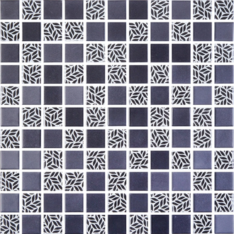 КОТТО КЕРАМІКА Мозаїка скляна GMP 0825010 С2 print 10/black mat 300x300 (кубик 2,5х2,5) Кераміка Лео УКРАЇНА