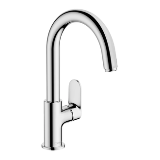 Смеситель для раковины Hansgrohe Vernis Blend (цвет - хром), с поворотным изливом и донным клапаном (71554000) фото 1 Aquada.com.ua