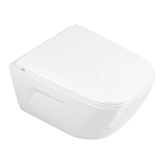 Унитаз подвесной NewFlush (безободковый) Catalano New Light с сиденьем Soft Close (1VSLIR00+5LIFRF00) фото 1 Aquada.com.ua