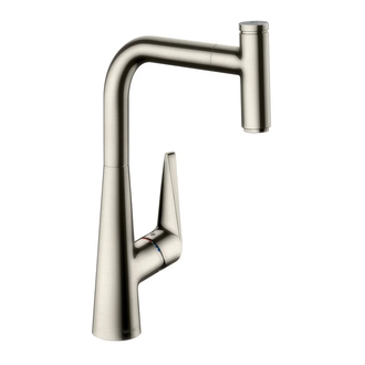 Смеситель для кухни Hansgrohe Metris Select S (цвет - сталь) (72821800) фото 1 Aquada.com.ua