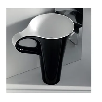 ARTCERAM Раковина ArtCeram One Shot Cup, черная/белая (OSL004black) фото 1 Aquada.com.ua