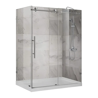 Душова кабіна без піддону Koer SR SC07-120x90x200-TR-01 прозоре скло Easy Clean 8мм, хром (KR5370)