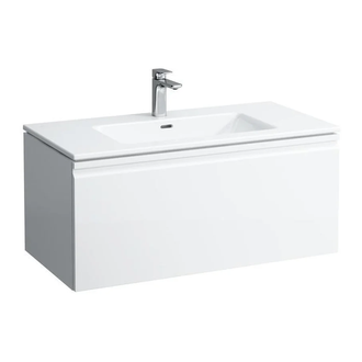 LAUFEN PRO S тумба, в комплекте с умывальником 100*50см, белый глянец (H8609654751041) фото 1 Aquada.com.ua