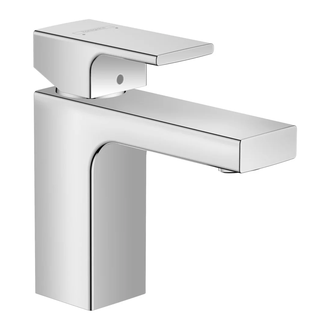 Смеситель для раковины 100 Hansgrohe Vernis Shape (цвет - хром), с донным клапаном из металла (71568000) фото 1 Aquada.com.ua