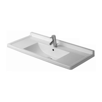 Раковина Duravit Starck 3 105х48,5 см (с переливом) (0304100000) фото 1 Aquada.com.ua