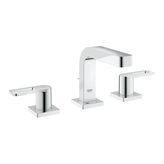 Смеситель для раковины на три отверстия Grohe Quadra DN 15 S-Size (цвет - хром) с донным клапаном (20306000) фото 1 Aquada.com.ua