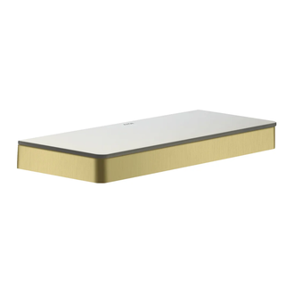 Полочка 300 мм Axor Universal Accessories, матовая латунь/стекло матовое (42838950) фото 1 Aquada.com.ua