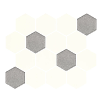 Мозаїка пресована Універсальна Bianco Hexagon Mix 22x25,5 код 1894 Ceramika Paradyz (M-P-220X255-1-UNIW.BIHEMX)