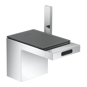 Смеситель для биде Axor MyEdition (цвет - хром/кожа серая) (47212000+47918000) фото 1 Aquada.com.ua