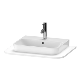 Консоль с 1 одним вырезом Duravit Happy D.2 Plus 65 х 48 см, белый шелковисто-матовый лак (HP031B03636) фото 1 Aquada.com.ua