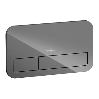 Клавиша смыва Villeroy & Boch ViConnect стекло Glass Glossy Grey (922400RA) фото 1 Aquada.com.ua