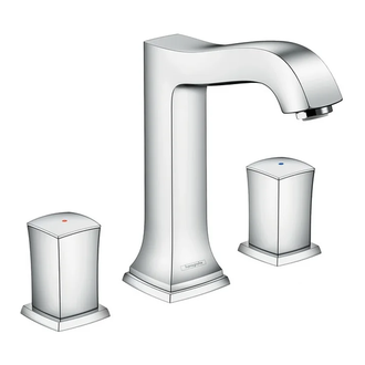 Смеситель для раковины на 3 отверстия Hansgrohe Metropol Classic (цвет - хром), с донным клапаном (31305000) фото 1 Aquada.com.ua