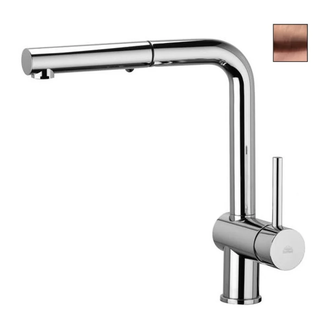 Змішувач для кухні Paffoni Light, з висувним зливом, Brushed Copper (LIG285RMSP-MET)