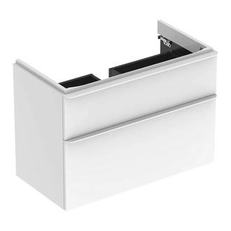 Тумба под раковину Geberit Smyle Square 88,4 см, белый глянцевый (500.354.00.1)