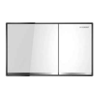 GEBERIT Смывная клавиша, двойной смыв Sigma 60 (стекло белое) (115.640.SI.1) фото 1 Aquada.com.ua