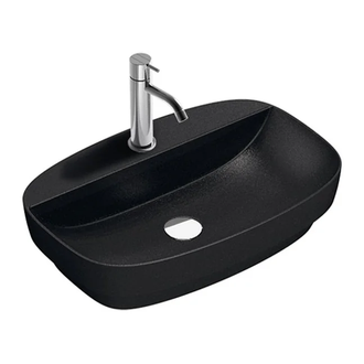 Раковина полувстраиваемая Catalano Сolori Satin black 60 х 40 см (160GRLXNNS) фото 1 Aquada.com.ua