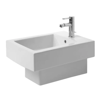 Биде подвесное Duravit Vero 54х37 см, цвет белый (2239150000) фото 1 Aquada.com.ua