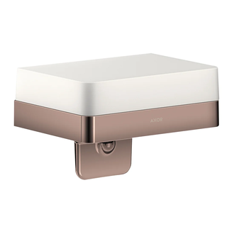 Мыльница Axor Universal Accessories, матовое красное золото/стекло матовое (42819310) фото 1 Aquada.com.ua