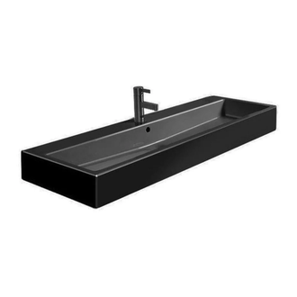 Раковина накладная на столешницу Duravit Vero 100 х 47 см, черный (0454100800) фото 1 Aquada.com.ua