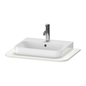 Консоль с 1 одним вырезом Duravit Happy D.2 Plus 65 х 48 см, скавдинавский белый шелковисто-матовый лак (HP031B03939) фото 1 Aquada.com.ua
