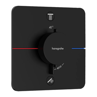 Термостат на 2 потребителя Hansgrohe ShowerSelect Comfort Q (цвет - чёрный матовый) 15583670