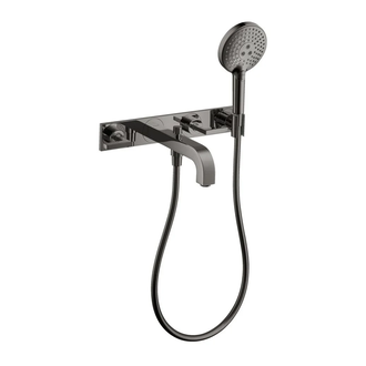 Змішувач настінний для ванни Axor Citterio 222 Lever на 3 отвори, Polished Black Chrome (39442330)