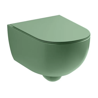 Унітаз підвісний Nic Design Pin 55х37, зелений глянець (003709073)