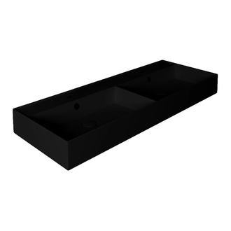 Раковина двойная Simas Agile 121 х 46 см, Nero Matt (AG121DNERO) фото 1 Aquada.com.ua