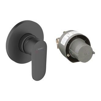 Смеситель для душа Hansgrohe Vernis Blend в комплекте со встраиваемой часть (цвет - чёрный матовый) 71663670