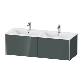 Тумба подвесная под раковину Duravit XViu 128 x 48 см, доломитово-серый глянцевый лак (XV40290B138) фото 1 Aquada.com.ua