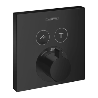 Термостат для ванны на 2 потребителя Hansgrohe ShowerSelect (цвет - чёрный матовый) (15763670) фото 1 Aquada.com.ua
