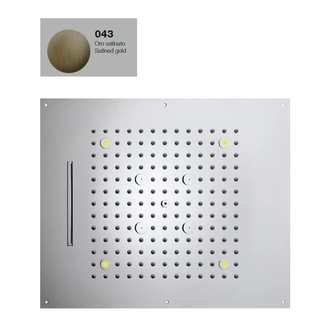 Верхній душ BOSSINI DREAM / 3 дощ, каскад, туман спрей, 4RGB LED, для підвісної стелі 57x47сm, satined gold (H38935000043016)