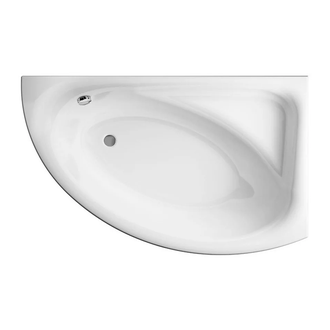 Ванна асим. MEZA 160х100 права з кріп Cersanit (AZBA1000951576)