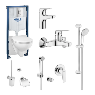 Набор для ванной 15-в-1 Grohe Mega Bundle BauFlow (39418MB0) фото 1 Aquada.com.ua