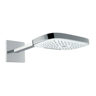 Верхний душ с держателем Hansgrohe Raindance Select Е 3jet 300 х 190 мм (цвет - хром/белый) (26468400) фото 1 Aquada.com.ua